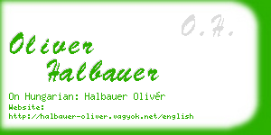 oliver halbauer business card